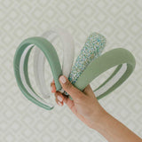 THE SAGE GREEN SATIN HEADBAND