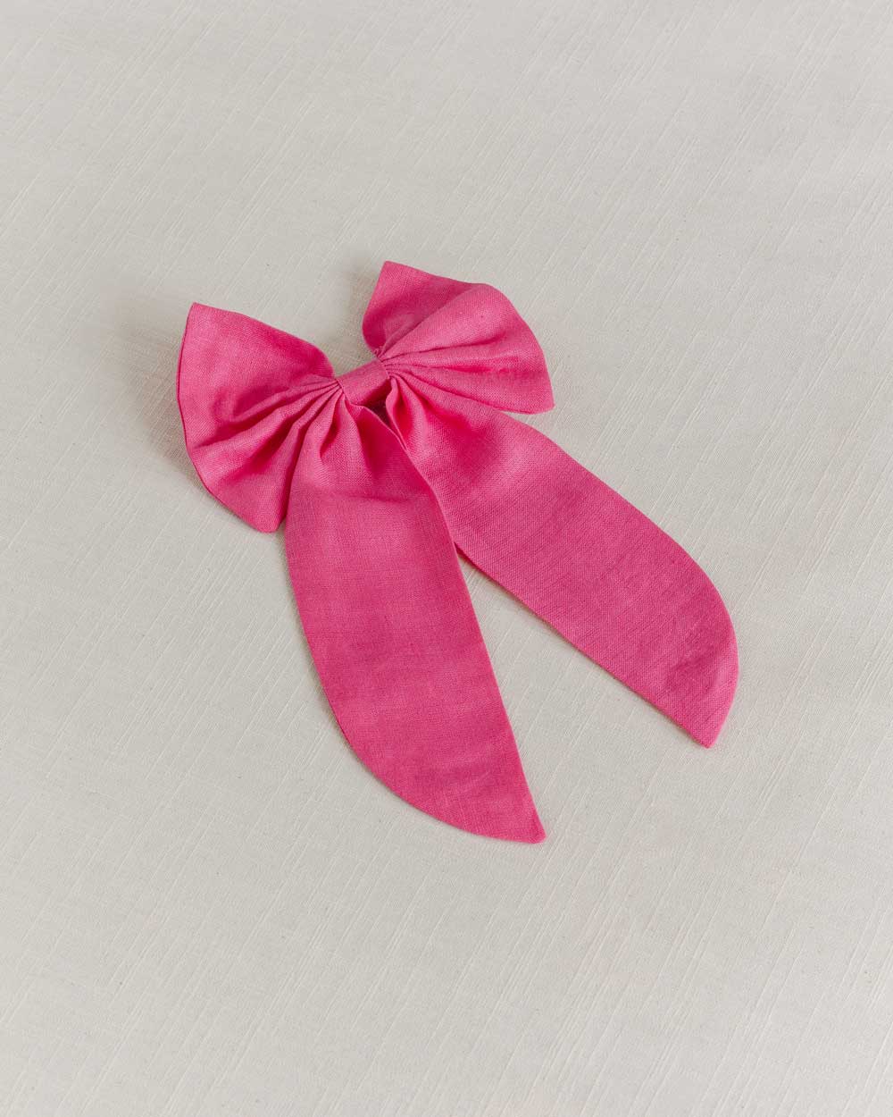 THE HOT PINK LINEN BOW
