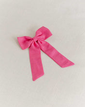 Load image into Gallery viewer, THE HOT PINK LINEN CLASSIC BOW
