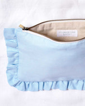 Load image into Gallery viewer, The Light Blue Ruffled Pouch
