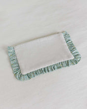 Load image into Gallery viewer, The Natural Pouch with Green Liberty Ruffles
