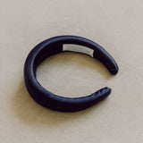 THE NAVY SATIN PADDED HEADBAND