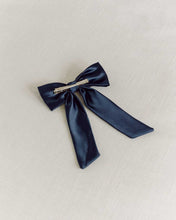 Load image into Gallery viewer, THE NAVY SATIN CLASSIC BOW
