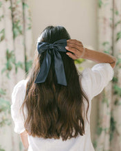 Load image into Gallery viewer, THE NAVY SATIN CLASSIC BOW

