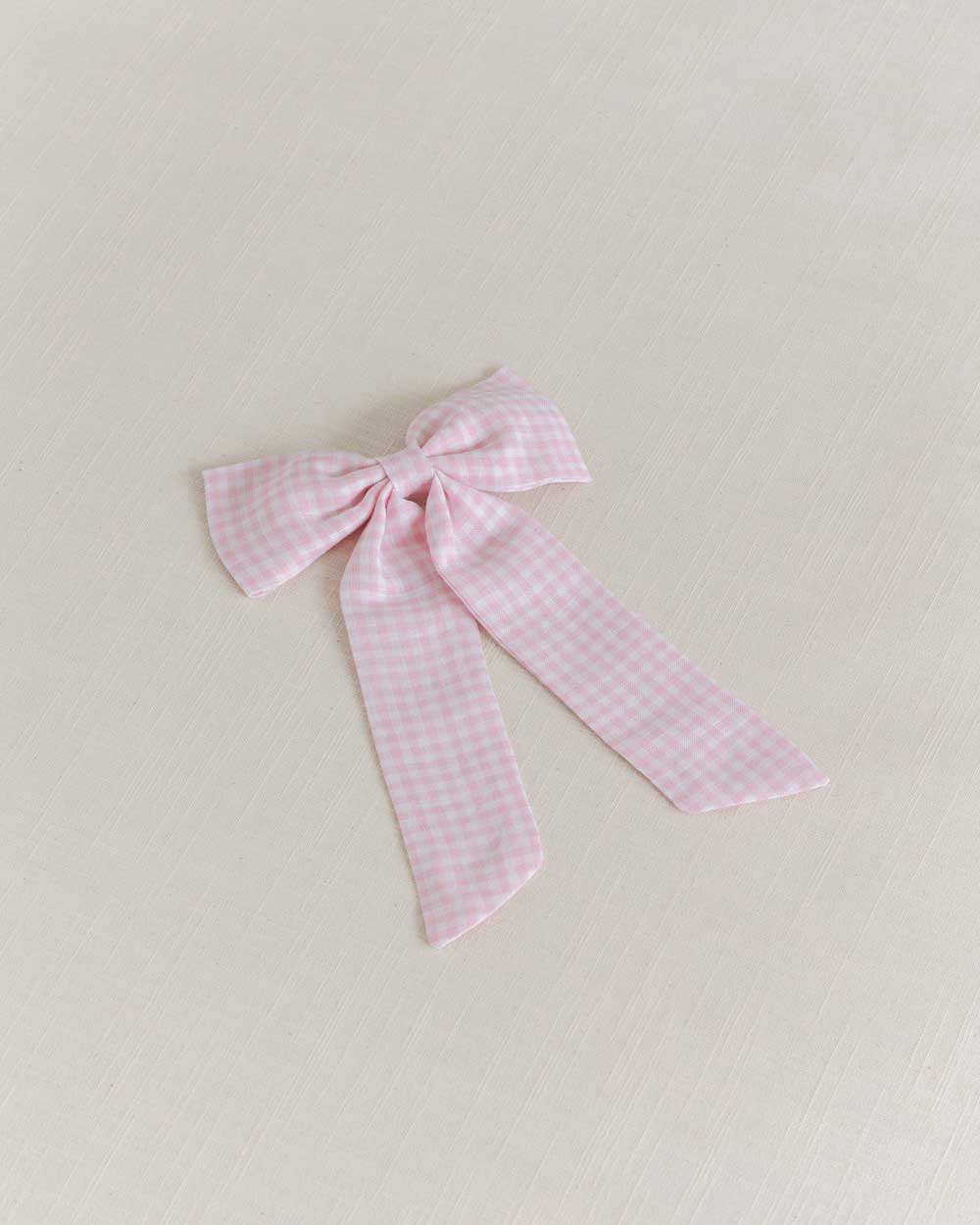 THE PINK GINGHAM CLASSIC BOW