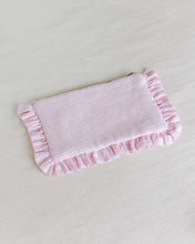 Load image into Gallery viewer, The Pink Gingham Ruffled Pouch
