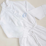 The White Ruffled Linen Robe
