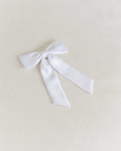 Load image into Gallery viewer, THE WHITE SATIN CLASSIC BOW
