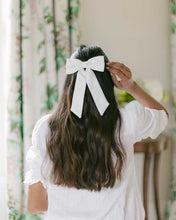 Load image into Gallery viewer, THE WHITE SATIN CLASSIC BOW
