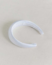 Load image into Gallery viewer, THE WHITE SATIN PADDED HEADBAND
