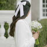 THE WHITE SATIN CLASSIC BOW