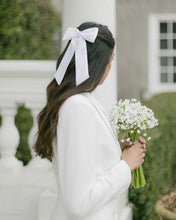 Load image into Gallery viewer, THE WHITE SATIN CLASSIC BOW
