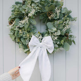 THE WHITE VELVET MAXI BOW