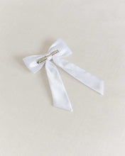 Load image into Gallery viewer, THE WHITE SATIN CLASSIC BOW
