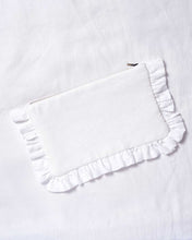 Load image into Gallery viewer, The White Ruffled Pouch
