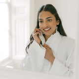 The White Ruffled Linen Robe