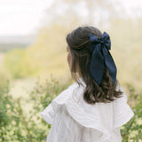 THE NAVY BLUE LINEN BOW